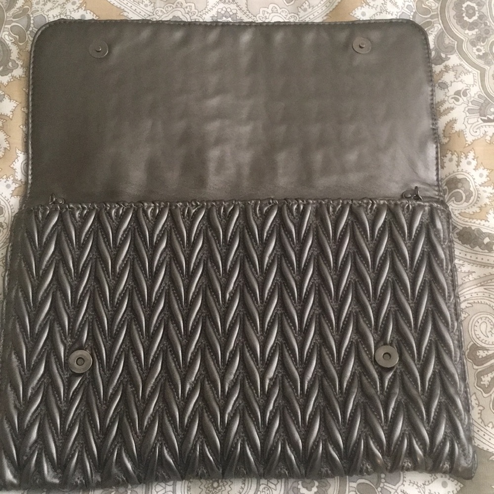 Lovely Charcoal Clutch/Shoulder Bag - Picture 2 of 5